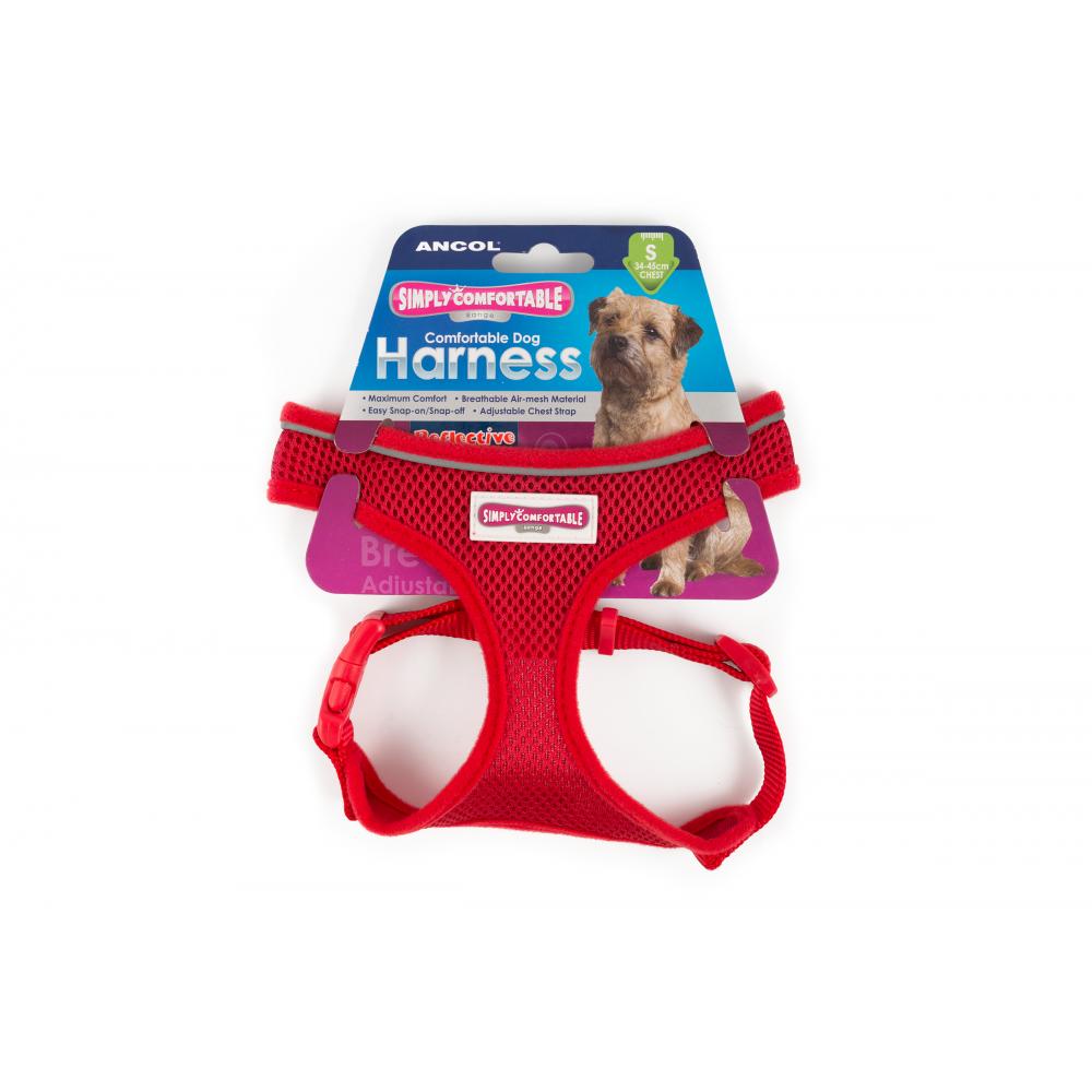 1 Ancol Comfort Mesh Harness Red